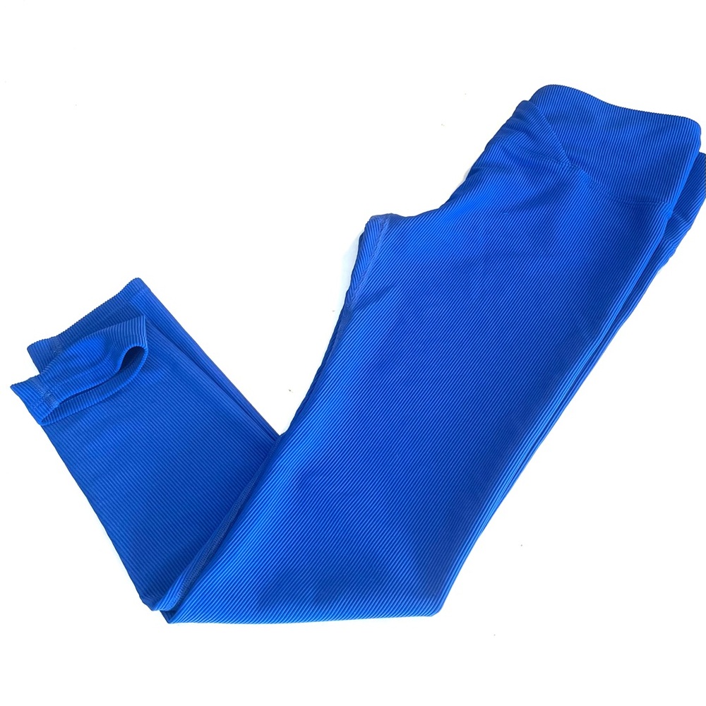 Noli Yoga Royal Blue Ribbed Leggings S
